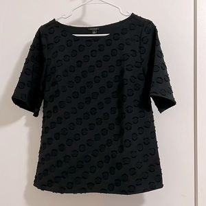 Ann Taylor Black Blouse Top Size XS